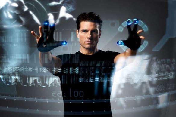 Movies such as the Iron Man franchise and Tom Cruise’s Minority Report (pictured) depicted AR concepts without audiences realising what they were, experts say.