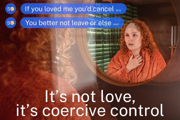 A social media tile from the government’s coercive control advertising campaign.