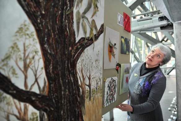 Then state CWA president Carol Clay at a Federation Square exhibition in collaboration with the CSIRO in August 2011. 