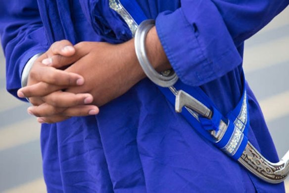 Baptised Sikhs are required to wear a ceremonial dagger, symbolising their duty to protect the innocent