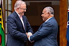 Prime Minister Anthony Albanese and his Vanuatu counterpart Jotham Napat have inked the long-awaited Nakamal Agreement in Canberra on Monday.
