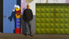 Detail from Jeffrey Smart’s ‘Self-portrait at Papini’s’ (1984-85). The work sold for $1.26 million in 2014. 