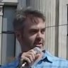 Jem Bendell speaks at an Extinction Rebellion event in London in 2019.