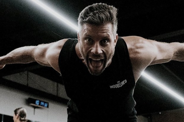 Sam Wood at his Woodshed Gym in Melbourne