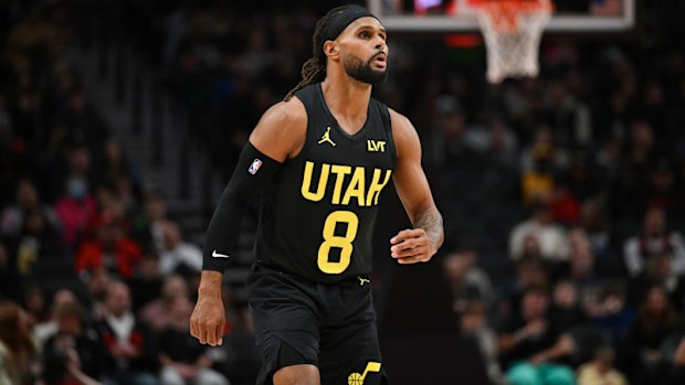 Patty Mills #8 of the Utah Jazz.
