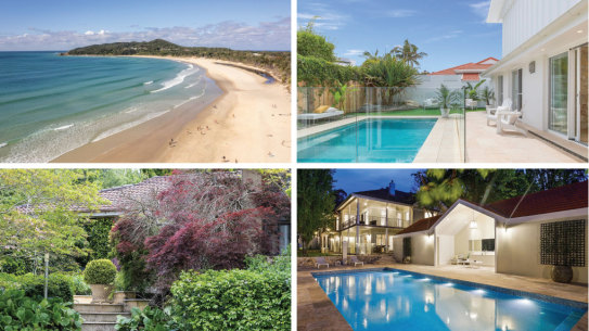 Sea-change and tree-change towns where property markets have fallen.