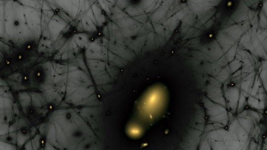 A map of dark matter, spreading across the universe.