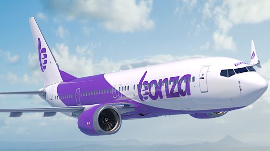 Bonza’s first Boeing 737 MAX .