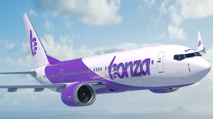 Bonza’s first Boeing 737 MAX .