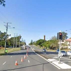 The road where a motorcyclist was killed after a crash on Logan Road near Abbotsleigh Street, Holland Park.