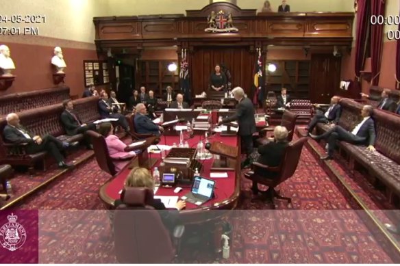 The NSW upper house descended into chaos after Liberal MP Natasha Maclaren-Jones was ejected from the president’s seat.