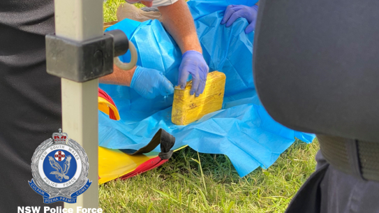 Police found the cocaine in the water near the man’s body. 