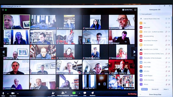 British Prime Minister Boris Johnson caused a stir when he ran a Cabinet meeting on Zoom last month. 