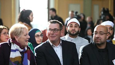 Premier Dan Andrews at the Bendigo Mosque construction ceremony. 