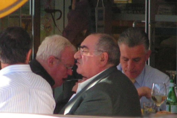 Graham Richardson (left) and Roy Medich (right) at Tuscany restaurant in Leichhardt.  