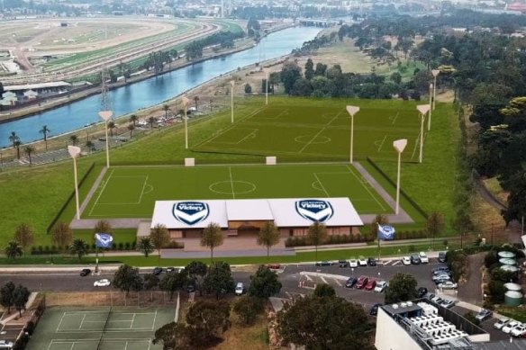 An artist's impression of the three pitches that would be the new base for Victory's women's and youth teams.