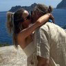Madeleine Holtznagel and Justin Hemmes in Ibiza.