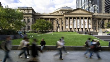 The State Library of Victoria will have an "enormous cavern" built beneath it.
