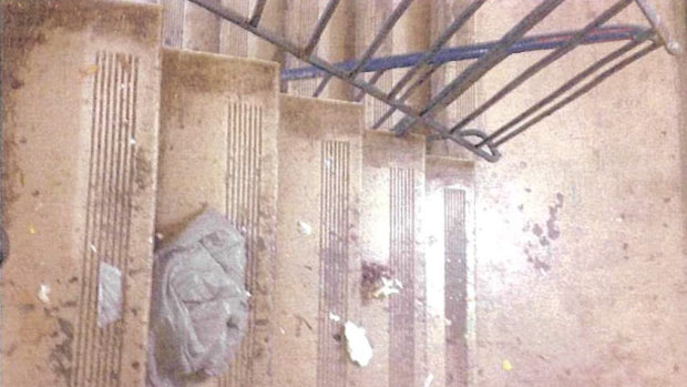 Garbage in stairwells that were required to be cleaned regularly under GJK's contract.