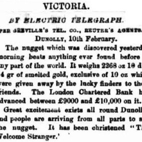 Article in The Age, February 11, 1869