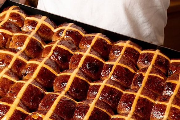 Agnes Bakery’s sourdough hot cross buns.