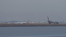 The two planes reportedly stopped about one kilometre from each other.