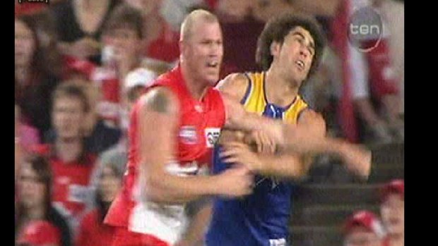 Barry Hall's vicious punch at an unsuspecting Brent Staker earnt him seven weeks on the sidelines in early 2008.