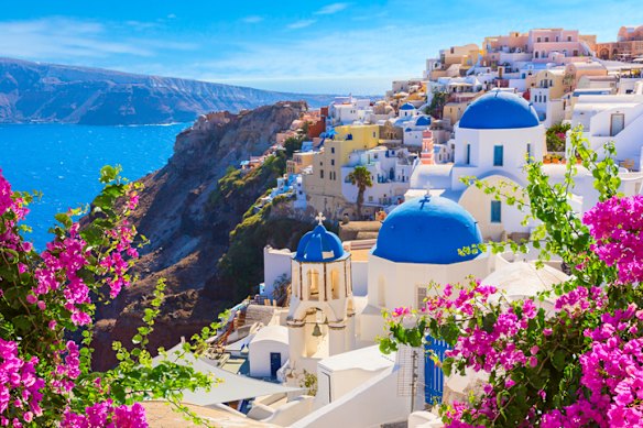 Santorini’s stunning vistas are picture-postcard perfect.