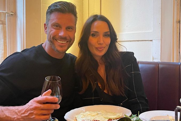 Wood with wife Snezana who he met on Season 3 of The Bachelor.
