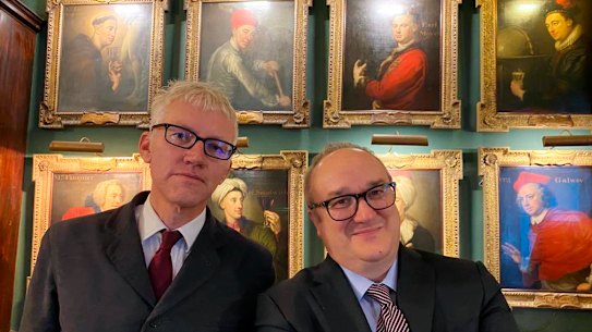 Tom Holland (left) and Dominic Sandbrook host the popular The Rest Is History podcast.