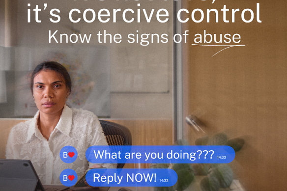 A social media tile from the government’s coercive control advertising campaign.