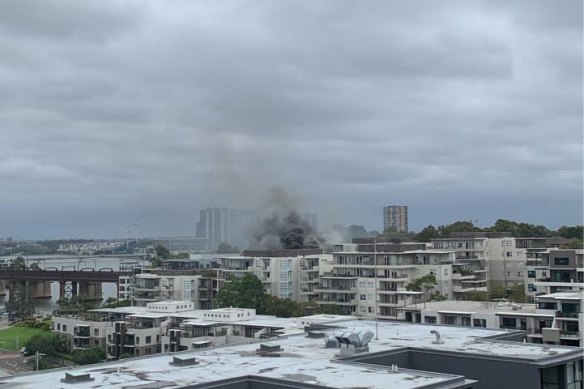 Residents in surrounding areas could see large plumes of smoke coming from the building.