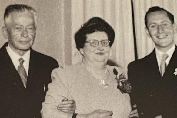 Dominic Amerena’s paternal grandfather, Vincent (right), and great-grandparents, Pasquale and Annie.