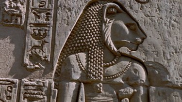 The Egyptian goddess of war, Sekhmet, who inspired the new red beer.