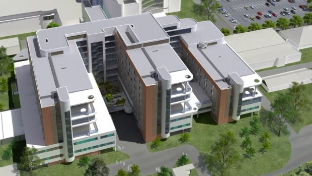 An artist's impression of the clinical services building at Concord Hospital.