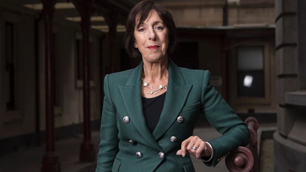 Marilyn Warren pictured upon her departure from the Victorian Supreme Court in 2017.