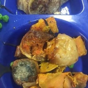 The rotten fruit allegedly served to detainees.