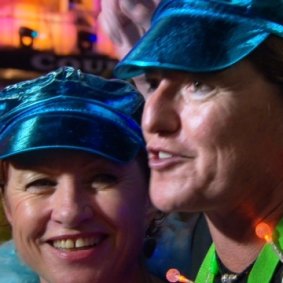 City of Sydney councillor Christine Forster and her wife Virginia Edwards at Mardi Gras.