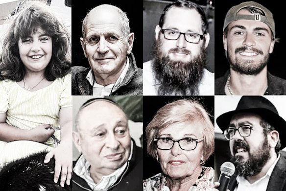 Bondi victims who have been identified so far, clockwise from left, include Matilda, 10, Peter Meagher, Yaakov Levitan, Dan Elkayam,  Eli Schlanger, Marika Pogany and Alex Kleytman.