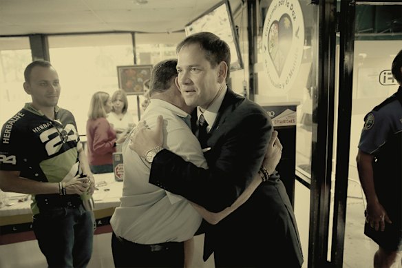 In 2014, Marco Rubio, then a Republican senator for Florida, meets Venezuelans at a restaurant in Miami  to support opposition to Maduro. 