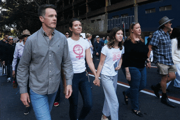 The march against domestic violence, on 27 April, emerged from the widespread shock and anger over alleged domestic violence murder of Forbes mum Molly Ticehurst.