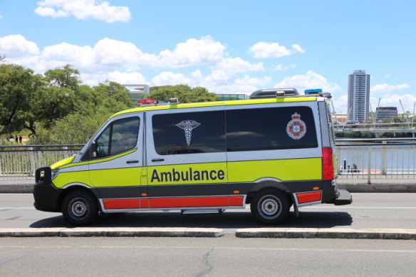 Paramedics attended the crash site in Holmview.