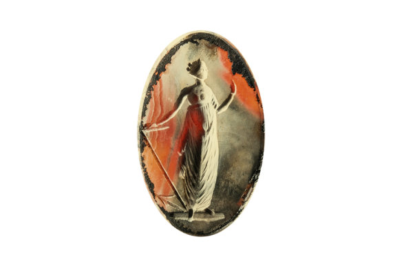 An agate intaglio seal found on the wreck of HMS Pandora off the Queensland coast.