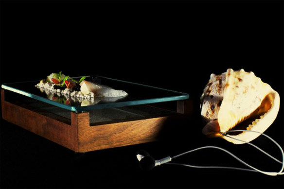 Heston Blumenthal’s Sounds of the Sea dish, served with a soundtrack of crashing waves.