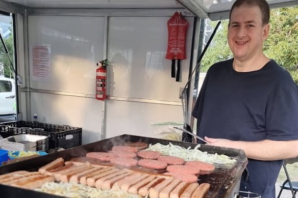 Founder of Northwest Community Group Paul Slater at a BBQ for homeless people.