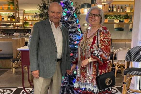 Joe Khattar with his wife Chahida, who was prosecuted for trying to run over a nephew in the Dyldam car park.
 