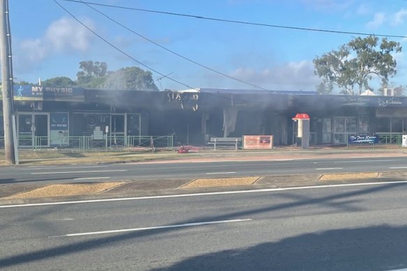 C’ba Hair owner Emma Hayes said her salon had burnt down in the fire on Old Cleveland Road, Capalaba, south of Brisbane. 