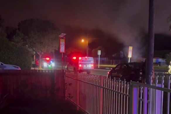 No one was injured in the blaze, although police said there was a disturbance at the residence beforehand.