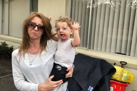 Stacie Saggers and her son, Jaidyn.