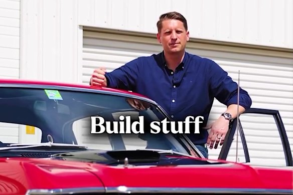 “We used to make complex things in this country … but that’s all gone,” Hastie said, standing next to a vintage Ford Falcon GT.